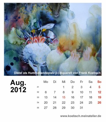 Kalenderblatt August 2012