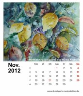 Kalenderblatt November 2012