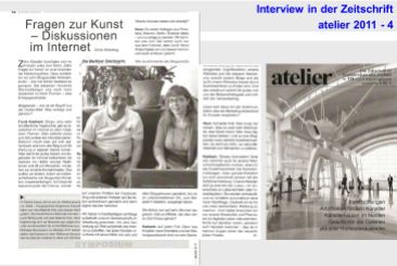 Interview von Susanne Haun und Frank Koebsch in der Zeitschrift atelier 2011 - 4