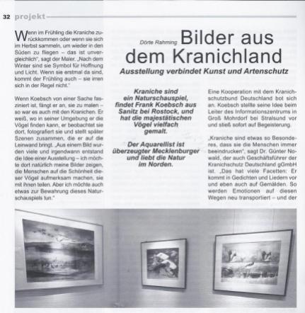 Bilder aus der Kranichland - Zeitschrift atelier 4 - 2013 Seite 32