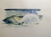 Wie malt man Wellen in Aquarell ? (c) Frank Koebsch