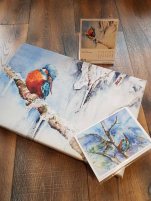 Eisvogel Aquarell als Druck auf Leinwand, Kunstkarte und Kalenderblatt (c) Frank Koebsch