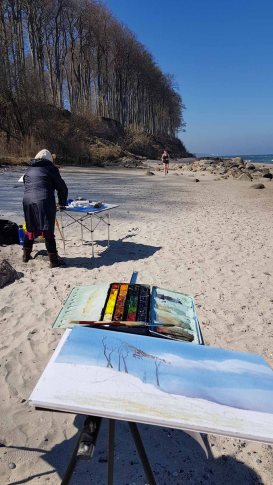 Malen am Strand von Heiligendamm (c) Frank Koebsch (8)