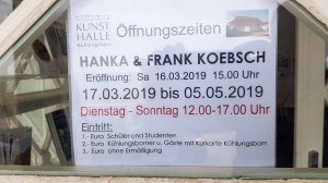 Öffnungszeiten der Ausstellung von Hanka & Frank Koebsch in der Kunsthalle Kühlungsborn