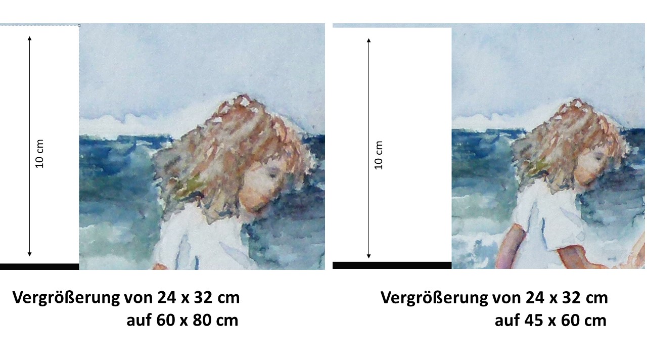 Auswirkungen der Vergrößerung für die Drucke von unseren Aquarellen (c) Frank Koebsch (2)