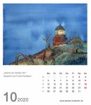 Kalenderblatt Oktober 2020 für den Kalender mit Aquarellen von Hanka & Frank Koebsch