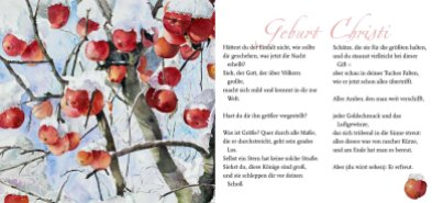 Geburt Christi – Rainer Maria Rilke mit dem Aquarell „Winteräpfel“ von Hanka Koebsch