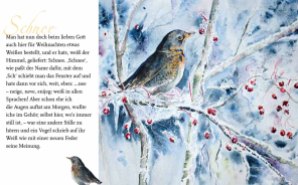 Schnee – Rainer Maria Rilke mit dem Aquarell „Kaltes Buffet“ von Hanka Koebsch