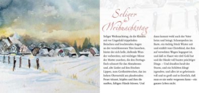 Seeliger Weihnachtstag – Rainer Maria Rilke mit dem Aquarell „Schneewolken über Sanitz“ von Frank Koebsch