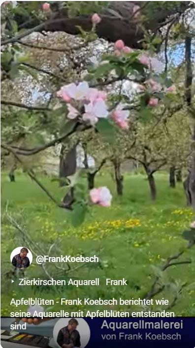 Apfelblüten - Frank Koebsch berichtet wie seine Aquarelle mit Apfelblüten entstanden sind (2)