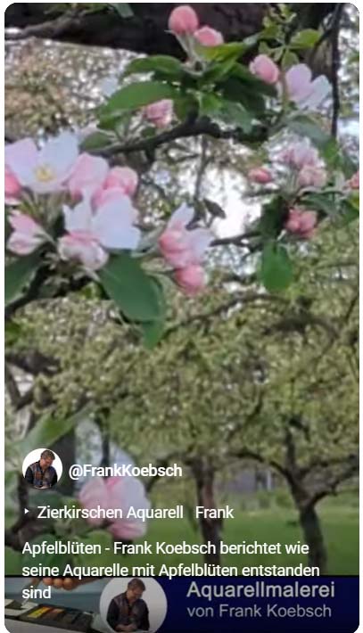 Apfelblüten - Frank Koebsch berichtet wie seine Aquarelle mit Apfelblüten entstanden sind (3)